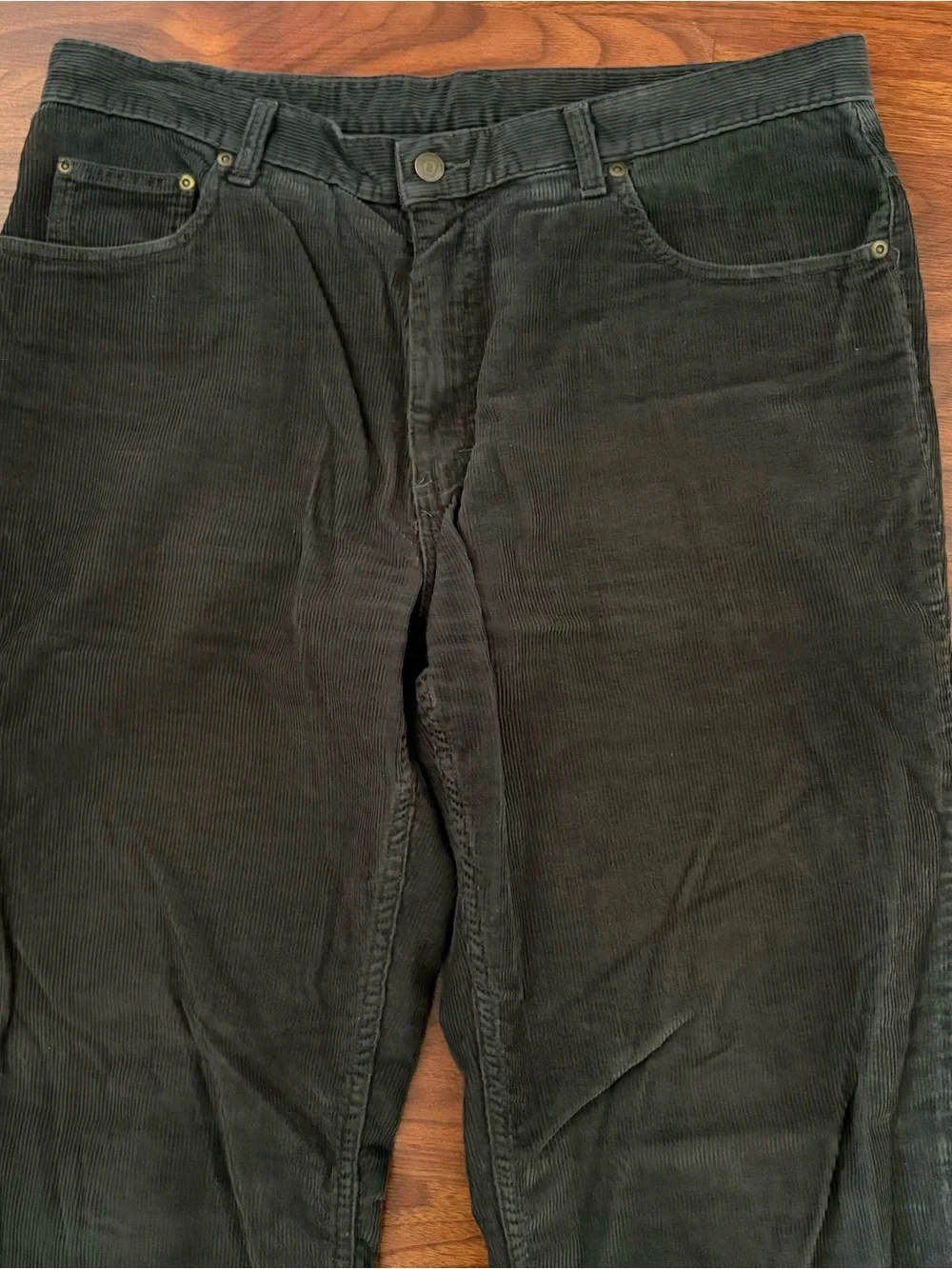 Bills Khakis Corduroy Pants Mens Size 36x30 Charcoal Grey 5 Pocket Made in USA